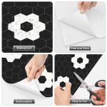 MORCART 20 Pack Peel and Stick 8" x 8" Vinyl Flooring Waterproof DIY Flooring for Bathroom, Kitchen, Fireplace, Pet House, Stairs, Bedrooms, Wall Black