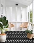 MORCART 20 Pack Peel and Stick 8" x 8" Vinyl Flooring Waterproof DIY Flooring for Bathroom, Kitchen, Fireplace, Pet House, Stairs, Bedrooms, Wall Black