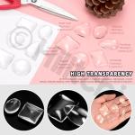 Hilitchi 90PCS 6 Shapes Clear Glass Cabochon Tiles Assortment Kits Transparent Glass Dome Cabochons Flat Glass Bead Cabochon Tile Crafts for DIY Jewelry Photo Pendant Making