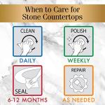 Stone Care International Granite Stone Polish - 24 Ounce - for Granite Marble Soapstone Quartz Quartzite Slate Limestone Corian Laminate Tile Countertop