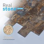 Art3d 10-Sheet Peel and Stick Backsplash PVC Wall Tile, Stickon Tile for Kitchen Backplash, Bathroom Vanities, Fireplace Decor, Laundry Table, Stair Decals in Rust Slate, Plastic-Sheets