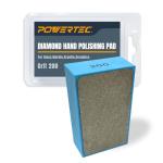 POWERTEC Diamond Hand Polishing Pads 200 Grits 1Pack, Diamond Sanding Block for Polishing and Grinding Porcelain, Ceramic Tile, Glass, Granite, Stone, Wood & Metal (71906)