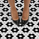 FloorPops Black Biscotto Peel & Stick Floor Tiles, FP3931