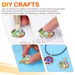 Rustark 110Pcs 5 Sizes Oval Clear Glass Dome Tile Assortment Kit Glass Cabochons Clear Glass Tiles Non-calibrated Transparent Large Glass Cabochon for Crafts Pendants Picture Jewelry Rings