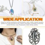 Rustark 110Pcs 5 Sizes Oval Clear Glass Dome Tile Assortment Kit Glass Cabochons Clear Glass Tiles Non-calibrated Transparent Large Glass Cabochon for Crafts Pendants Picture Jewelry Rings