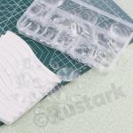 Rustark 110Pcs 5 Sizes Oval Clear Glass Dome Tile Assortment Kit Glass Cabochons Clear Glass Tiles Non-calibrated Transparent Large Glass Cabochon for Crafts Pendants Picture Jewelry Rings