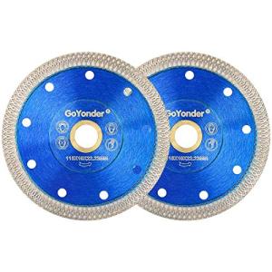 GoYonder 4.5 Inch Super Thin Diamond Saw Blade for Cutting Porcelain Tiles,Granite Marble Ceramics (4.5“Blue-2PCS)