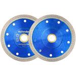 GoYonder 4.5 Inch Super Thin Diamond Saw Blade for Cutting Porcelain Tiles,Granite Marble Ceramics (4.5“Blue-2PCS)