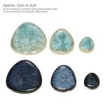 MECCANIXITY 100g Ceramic Mosaic Tiles for Crafts Bulk, Pebble Blue and Green Ceramic Tiles for Mosaic Kits Garden Stepping Stone Cup Mat