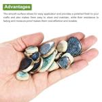 MECCANIXITY 100g Ceramic Mosaic Tiles for Crafts Bulk, Pebble Blue and Green Ceramic Tiles for Mosaic Kits Garden Stepping Stone Cup Mat