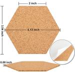 24 Pack Ceramic Tiles for Crafts with 2 Holders, White Unglazed Blank Ceramic Coasters with Self-Adhesive Cork Backing Pads for Acrylic Pouring, Painting, Make Your Own DIY Coasters (Hexagon)