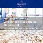 Granite Gold Daily Cleaner Spray Streak-Free Cleaning for Granite, Marble, Travertine, Quartz, Natural Stone Countertops, and Floors, 1 x 64 Fl. Oz. & 2 x 24 Fl. Oz., 3-Pack