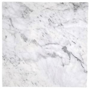 Tenedos Bianco Carrara 12x12 Polished Marble Tile, Italian White Carrera Stone for Bathroom Wall, Shower, Kitchen Backsplash, and Floor Use (1 Piece)