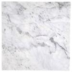Tenedos Bianco Carrara 12x12 Polished Marble Tile, Italian White Carrera Stone for Bathroom Wall, Shower, Kitchen Backsplash, and Floor Use (1 Piece)