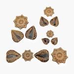 500g/1.1lb Ceramic Mosaic Tiles for Crafts,3 Size Flowers & Leaves Ceramic Mosaic Tiles Pieces for Home Decoration or DIY Crafts,Such as Mosaic Coasters, vases, Picture Frames, Cups (Brown)
