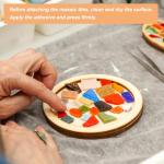 PATIKIL 500g/1.1LB Irregular Ceramics Mosaic Tiles, 0.79"-1.57" Mosaic Stained Tile Broken Porcelain Pieces Stones Bulk for DIY Craft Making Vases Home Decoration, Orange