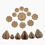 500g/1.1lb Ceramic Mosaic Tiles for Crafts,3 Size Flowers & Leaves Ceramic Mosaic Tiles Pieces for Home Decoration or DIY Crafts,Such as Mosaic Coasters, vases, Picture Frames, Cups (Brown)