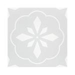 Dureidos Peel and Stick Floor Tile 8x8inch, Waterproof Vinyl Flooring with Grey Flower Pattern, Easy Installation and Removable for Bathrooms, Kitchens, Laundry Rooms & Renters (10PCS)