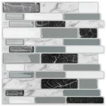 Art3d 20-Sheet Peel and Stick Kitchen Backsplash Tiles, Self-Adhesive Wall Tiles for Kitchen and Bathroom, 12"x12", Marble Grey