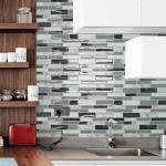 Art3d 20-Sheet Peel and Stick Kitchen Backsplash Tiles, Self-Adhesive Wall Tiles for Kitchen and Bathroom, 12"x12", Marble Grey