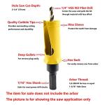 MaxTool 1-1/2" TCT Hole Saws 38mm Carbide Tipped Holesaw 2" Deep for Cutting Asphalt Brick Concrete Gypsum Limestone Tile Wood MDF; CT00Y57R132E