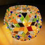 Decorative Glass Mosaic Tiles Bulk, 200g Stained Glass Tiles Pink Small Tiles, 320 Pcs Glass Mosaic Tiles for Crafts, Home Decoration, Garden, Mosaic Supplies