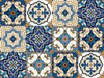 Kakofaci Bohemian Style 12 Pcs (6x6 in) Decorative Tile Stickers,Peel and Stick Wallcovering Self-Adhesive Waterproof Vinyl Tile Stickers for Kitchen Living Room Floor（Blue）