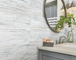 Universal Bianco Classico 3 MIL x 12 in. W x 24in. L Peel and Stick Water Resistant Vinyl Tile Flooring (30 sqft/case)