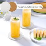 Geytetqi 55 PCS 4 Inch Round Sublimation Ceramic Coasters with Cork Backing Pads, Glazed Round Coaster Tiles for Drinks, DIY Crafts Home Kitchen Decor.