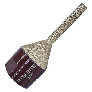 BTBLBITS Diamond Finger Milling Bit Diameter 1/4"-1" (6-25mm), 5/8 inch-11 Thread Tile Chamfer Bit for Enlarging Polishing Existing Holes in Porcelain Ceramic Tile Granite Marble Countertop