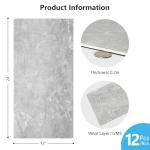 Art3d 24" x 12" SPC Click-Lock Floating Floor Tiles (24 Sq. Ft), 12-Pack Luxury Wood Look Flooring for Indoor Use, Waterproof & Fire-Resistant, Graphite