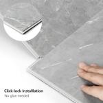 Art3d 24" x 12" SPC Click-Lock Floating Floor Tiles (24 Sq. Ft), 12-Pack Luxury Wood Look Flooring for Indoor Use, Waterproof & Fire-Resistant, Graphite