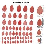 200g Leaves Shape Stained Ceramic Mosaic Tiles for Crafts, 0.9"~2" Various Sizes Mosaic Pieces, Porcelain Mosaic Tiles for Home Decoration (Red)