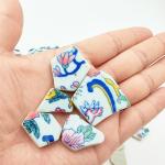 1.1 LB Porcelain Ceramic Mosaic Tiles,Broken Irregular Mosaic Tiles for DIY Craft Floor,Kitchen,Pool, Flower Pots Mosaic Making Supplies (Porcelain 09)