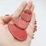 200g Leaves Shape Stained Ceramic Mosaic Tiles for Crafts, 0.9"~2" Various Sizes Mosaic Pieces, Porcelain Mosaic Tiles for Home Decoration (Red)