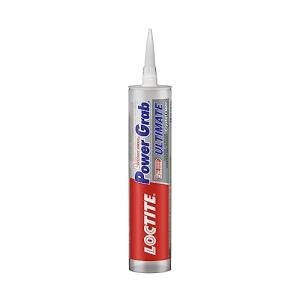 Loctite Power Grab Ultimate Crystal Clear Construction Adhesive, 9 fl oz Cartridge, 1 Pack - Versatile Construction Glue for Cement, Tile, Wall & More
