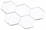 CleverDelights 2 Inch Clear Hexagon Glass Tiles - 5 Pack - Art Craft DIY Home Transparent Mosaic Glass Pieces