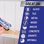 Loctite Power Grab Ultimate Crystal Clear Construction Adhesive, 9 fl oz Cartridge, 1 Pack - Versatile Construction Glue for Cement, Tile, Wall & More