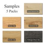 Mysflosy Peel & Stick Floor Tile, 5-Pack Waterproof Luxury Vinyl Flooring Self-Adhesive Sample Set, Wood-Look Vinyl Planks for DIY Installation