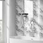 10pcs Marble Peel and Stick Waterproof Wall Panels,Heat-Resistant Backsplash Tile, 23.6"x11.8" PVC Foam Wall Sticker for Kitchen,Living Rooms, Bedrooms TV Walls,Colorful (Not Real Tile 19.4Sq. Ft.)