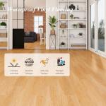 Mysflosy Peel & Stick Floor Tile, 5-Pack Waterproof Luxury Vinyl Flooring Self-Adhesive Sample Set, Wood-Look Vinyl Planks for DIY Installation