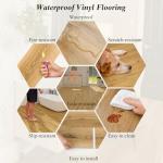 Mysflosy Peel & Stick Floor Tile, 5-Pack Waterproof Luxury Vinyl Flooring Self-Adhesive Sample Set, Wood-Look Vinyl Planks for DIY Installation