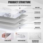 10pcs Marble Peel and Stick Waterproof Wall Panels,Heat-Resistant Backsplash Tile, 23.6"x11.8" PVC Foam Wall Sticker for Kitchen,Living Rooms, Bedrooms TV Walls,Colorful (Not Real Tile 19.4Sq. Ft.)