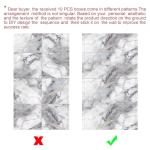 10pcs Marble Peel and Stick Waterproof Wall Panels,Heat-Resistant Backsplash Tile, 23.6"x11.8" PVC Foam Wall Sticker for Kitchen,Living Rooms, Bedrooms TV Walls,Colorful (Not Real Tile 19.4Sq. Ft.)