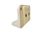 Tenedos Bone Almond Ceramic Soap Dish Holder for Bathroom Wall, Glazed Finish, Easy Tile Adhesion Install, Not for Flat Surface, Durable & Elegant