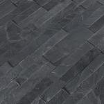 MSI Midnight Ash Veneer 22 x 6 Inch Slate Peel & Stick Splitface Wall Tile for Kitchen Backsplash, Bathroom, Bedroom, Accent Wall - Gray-Dark