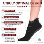 Rymora Grip Socks for Men & Women (2 Pairs: Black) (Large: US Men 10-12 / US Women 11-13) - Sticky Anti Slip Non Skid - Perfect for Yoga, Pilates, Barre, Hospital, Labor