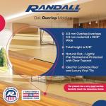 Randall 3 FT - 4.5MM Oak Overlap Edging for Laminate Floor and Luxury Vinyl Tile (Pre-Finished Natural Color Stain)