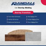 Randall 3 FT - 4.5MM Oak Overlap Edging for Laminate Floor and Luxury Vinyl Tile (Pre-Finished Natural Color Stain)