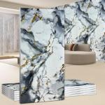Wall Panels Peel and Stick，PVC Imitation Artificial Marble Tiles Sticker，10 pcs 23.6" L x 11.8" W，Heat-Resistant Backsplash Tile，Ideal for Kitchen Bathrooms Living Rooms Bedrooms.